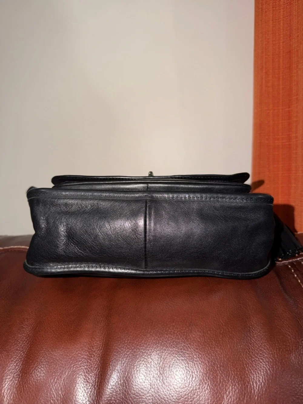 ‼️Vintage Coach Legacy Archive Rambler Black Leather Crossbody Bag - Picture 6 of 15